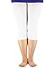 Passionate Adventure Premium Soft Light Comfy Fit Bamboo Capri Pants Under Dress Leggings For Women Regular and Plus Size
