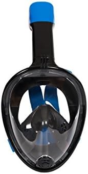 THEHOPE easy breathe full face snorkel mask set with free antifog spray (Blackblue, L/XL)