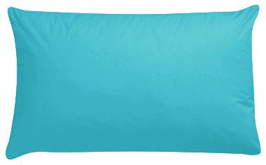 Luxury Polycotton Pair of Plain Pillowcase, 49cm x 74cm - Teal, Pack of 2 — image 1
