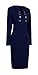 HOMEYEE Women's Long Sleeve Wear to Work One Piece Pencil Dress B10
