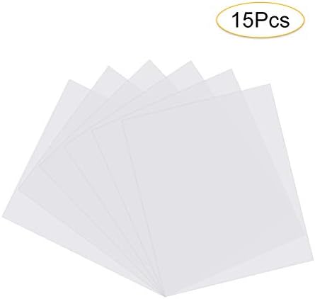 15 Pcs 7.5 mil Blank Stencil,8.5" x 11" Milky Translucent PET Stencils Sheets,Square Stencil Template Reusable Template Material for Making Your Own Stencils