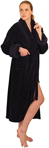 Women’s and Men's Coral Fleece Bathrobe Shawl Collar 100% Poly
