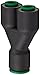 Legris 3140 53 56 Nylon Push-to-Connect Fitting, Wye, 1/8
