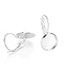 JEWMAY Silver-tone 12mm Disc French Hook Earrings Hypoallergenic Earring Supplies, Pack of 40