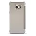 iMusi Case Cover for Samsung Galaxy S6 Edge Plus, Mirror Smart Clear Transparent View Window Flip Protector Bumper - Silver