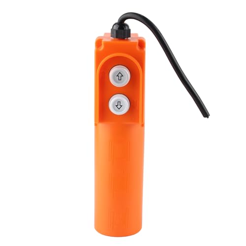 Crane Button, Up Down Hoist Self‑Resetting Waterproof Dustproof with Capacitor 220‑380V 30uF, for Small Cranes, Electric Hoists, Cranes