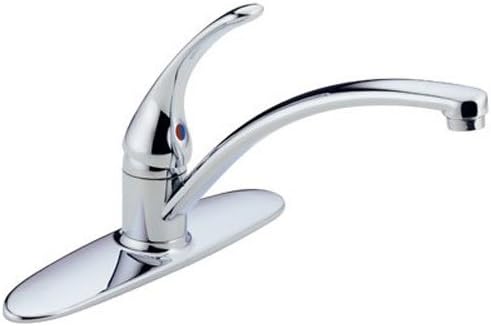 Delta Faucet Foundations Single Handle Kitchen Sink Faucet Chrome