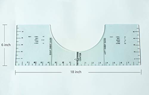 T Shirt Ruler Guide Tool Acrylic to Center Designs T-Shirt Alignment Ruler for HTV Heat Press Transfer-18×6 inch fits All Size