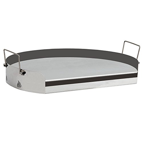 BBQ-Toro Stainless Steel Griddle Plate Plancha | Ø 18.0 inches | works perfectly with 22 inches Kettle Charcoal BBQ Grill