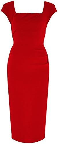 Jabey Women's Elegant Backless Homecoming Pencil Dress (X-Large, Red)