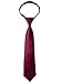 Spring Notion Boys' Satin Zipper Neck Tie with Gift Box Medium Burgundy