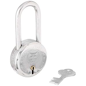 Harrison T-26 BCP L/S-0275 Steel 9 Levers Padlock with 3 Keys, Silver Finish