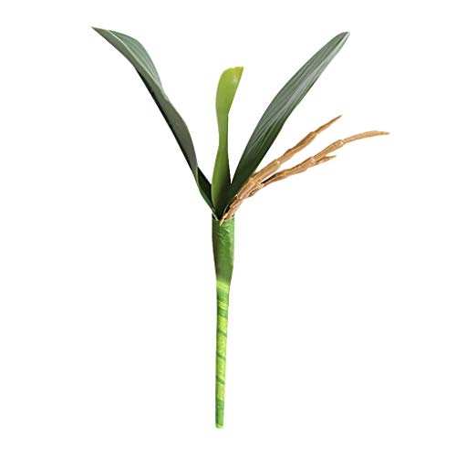 image for NEARTIME Decorations Artificial Orchid Phalaenopsis Leaves Potted Plan