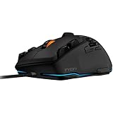 Roccat Tyon R3 Programmable Laser USB Gaming Mouse with Tracking Control, Customizable Thumb Paddle and Fin Switch, Onboard Memory and MCU, 8200 DPI and RGBY Illumination for PC, Laptop – Black