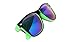 Black & Green – Two Tone Vintage Sunglasses Mirrored Blue Lens Retro