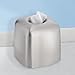 iDesign Nogu Metal Facial Tissue Cover, Container for Bathroom Vanity Countertops, 6.1