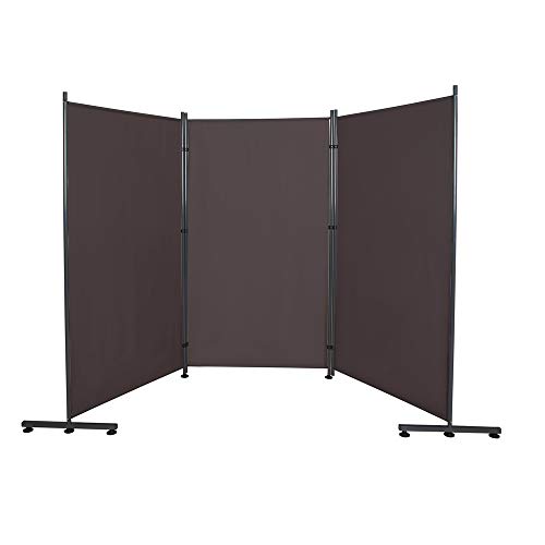 STEELAID Three Panel Unit Room Divider Office Partition Classroom and Dorm Privacy Screen 102" W X 71" H (Grey) - Thumbnail 2