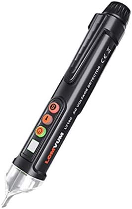 Intelligent Electroprobe, Wllsagl Xouwvpm 12-1000V Dual Sensitivity Electrical Tester Pen Non-Contact Ac Voltage Detector Test Pencil (Black)