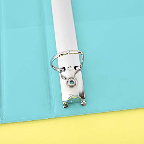 Yoobi 3-Ring Binders | 3-Pack, 1 Inch Size | Aqua | Holds 275 Pages Each, with Pockets for Organization | for School, Home, or Office Use - Thumbnail 2