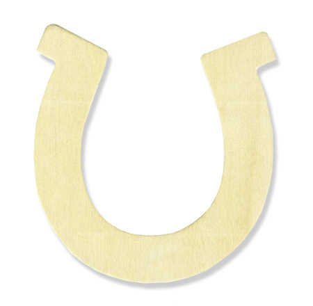 Package of 36 - Horseshoe Unfinished Wood Cutouts