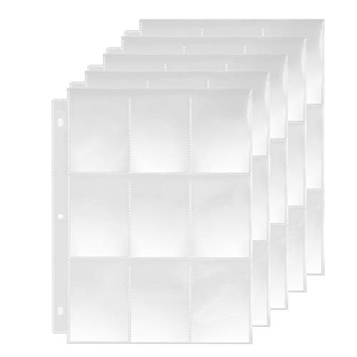 Trading Card Sleeves Pages for Baseball Card Binder, Pokemon Card