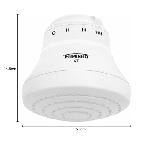 CHUVEIRO ELÉTRICO - DUCHA FAMINHO 4T BR 220V 6800W C/CANO 30CM - FAME