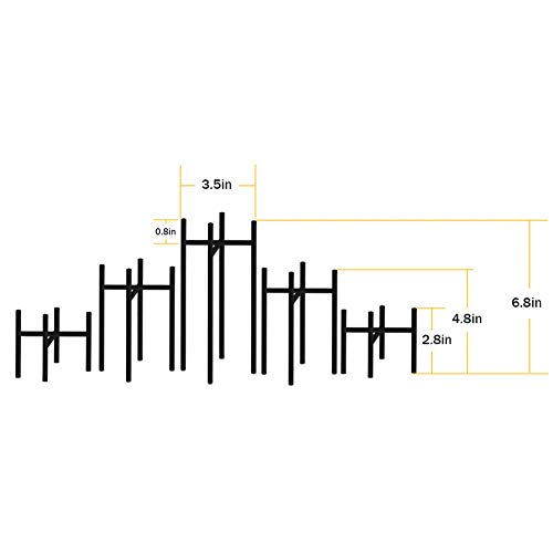 smtyle Candle Holders Set of 5 Candelabra for Fireplace Accessories with Black Iron-3.5" Diameter Ideal for Pillar LED Candles