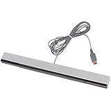 Replacement Wired Wii Sensor Bar Infrared Ray Motion Sensor Bar for Nintendo Wii/ Wii U Console -Black &amp; Silver
