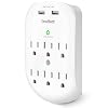 6-Outlet Surge Protector, Wall Outlet Extender Multi Plug Outlet Wall Adapter with 2 USB Charging Ports 2.4 A, 490…