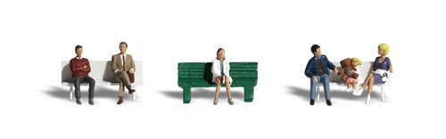 Bus Stop People HO Scale Woodland Scenics