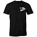 Police Support USA Flag Thin Blueline T Shirt for Men (Black, S)