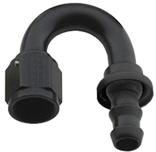 Fragola 218016-BL Black Size (-16) 180° Push Lock Hose Fitting