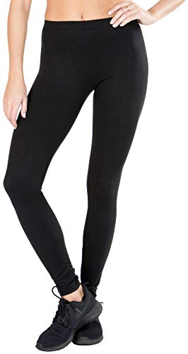 Love Charm Women's Super Soft Full Length Legging-Seamless Technology (3, S/M) Black - Thumbnail 2
