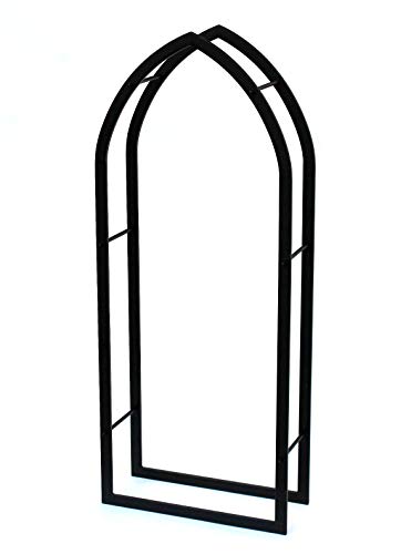 DanDiBo Kaminholzregal Innen Schwarz Metall Kaminholzständer MOS 123 cm Holzkorb Kaminholzhalter Feuerholzregal Holzregal – Bild 2