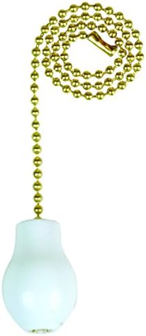 Jandorf Pull Chain, White Wooden Knob with Chain: Fresh Look for Modern Spaces
