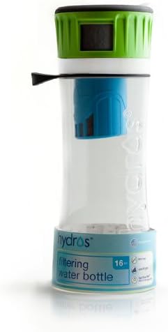 Hydros Filtering Water Bottle, Green