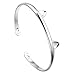 925 Sterling Silver Lovely Animal Cat Ear Paw Cuff Bangles & Bracelets Accessories for Girls Women Gift Birthday Jewelry