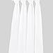 Bacati Set of 4 Muslin Swaddling Blankets, Solid White