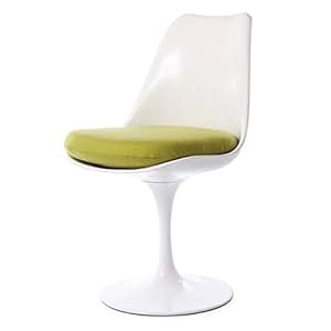 Eero Saarinen Silla Estilo Tulip Blanca y Verde: Amazon.es: Hogar