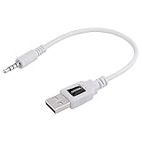 INSTEN Premium White USB Data Sync/Charging Adapter Adaptor Cable Compatible with Apple 2nd Generation Shuffle (Charger Cable Compatible with iPod Shuffle 2nd Gen 2 2G ONLY)