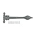 Renovators Supply Manufacturing Strap Hinges Black Wrought Iron Spear Tip Rustproof Finish Set of 4