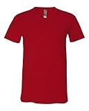 Bella + Canvas Unisex Jersey Short Sleeve V-Neck Tee (Red) (XL)