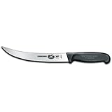 Victorinox Cutlery 8-Inch Curved Breaking Knife, Black Fibrox Handle