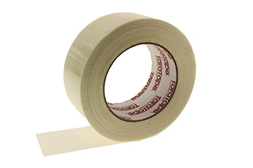 5pk HEAVY DUTY 2" in x 60 yd Utility Grade Fiberglass Reinforced Packing Filament Strapping Tape 3.9 Mil Thickness (1.88 in, 48 MM)