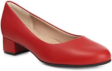 140117 Red Low Heel Cabin Shoe/Crew Shoes