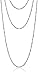 Sterling Silver Singapore Chain Necklace Set (1.4mm ), 18