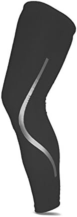 Compression Leg Sleeves (2 PCS)- Stretch Knee Long Sleeve for Running, Basketball, Cycling- Suitable for Men and Women (Black, X-Large)