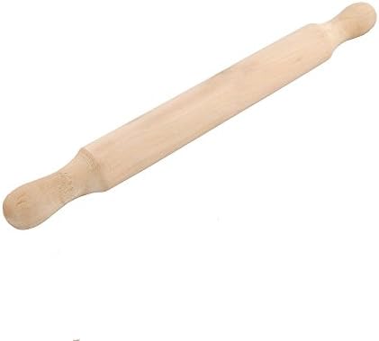 Wood Rolling Pin , 15-3/4-inch Long and 1-3/5-inch Diameter