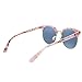 Mio Eyewear [Clubmaster - Pink Mirrored] Fashion Sunglasses for Woman (100% UV Protection) - Marble Dark Pink