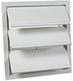 Air Vent Automatic Gable Shutter 16" X 17-3/4" 18.9" H Opening Plastic White